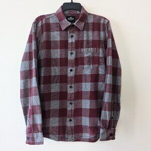 HOLLISTER Flannel Plaid Button Down Shirt 100% Cotton Tag size M